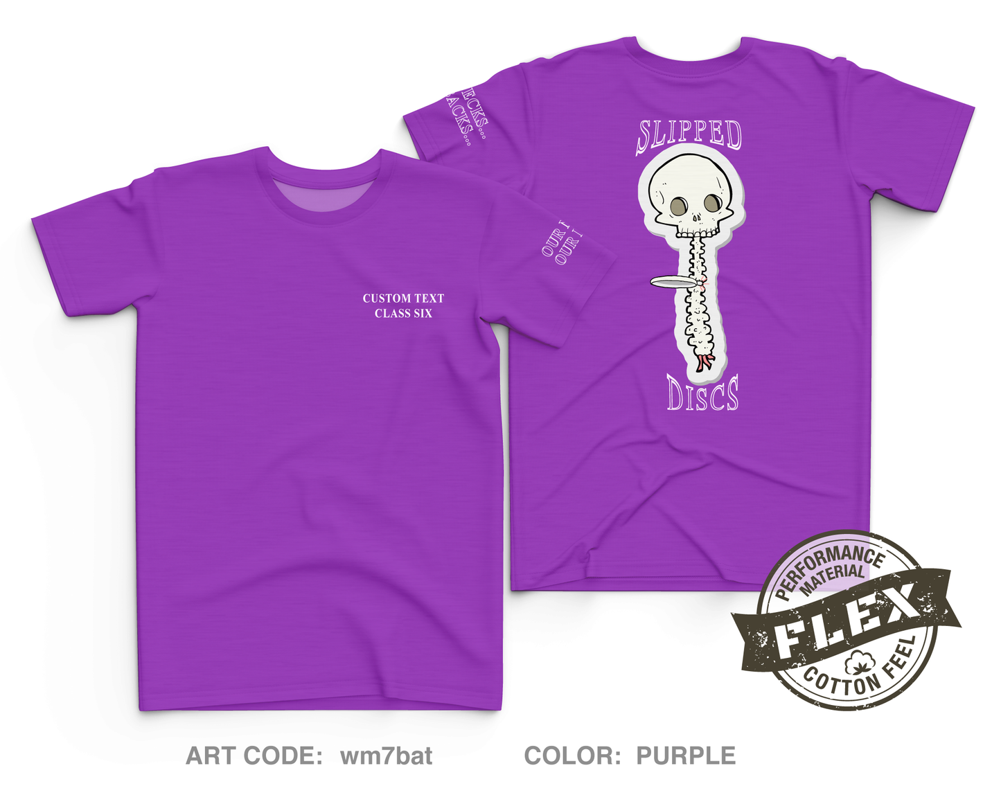 CUSTOM Slipped Discs Core Men's SS Flex Performance Tee - wm7bat