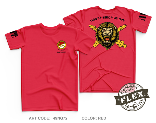 CUSTOM Lion Battery, RFAS, 3CR Core Men's SS Flex Performance Tee - 49NG72