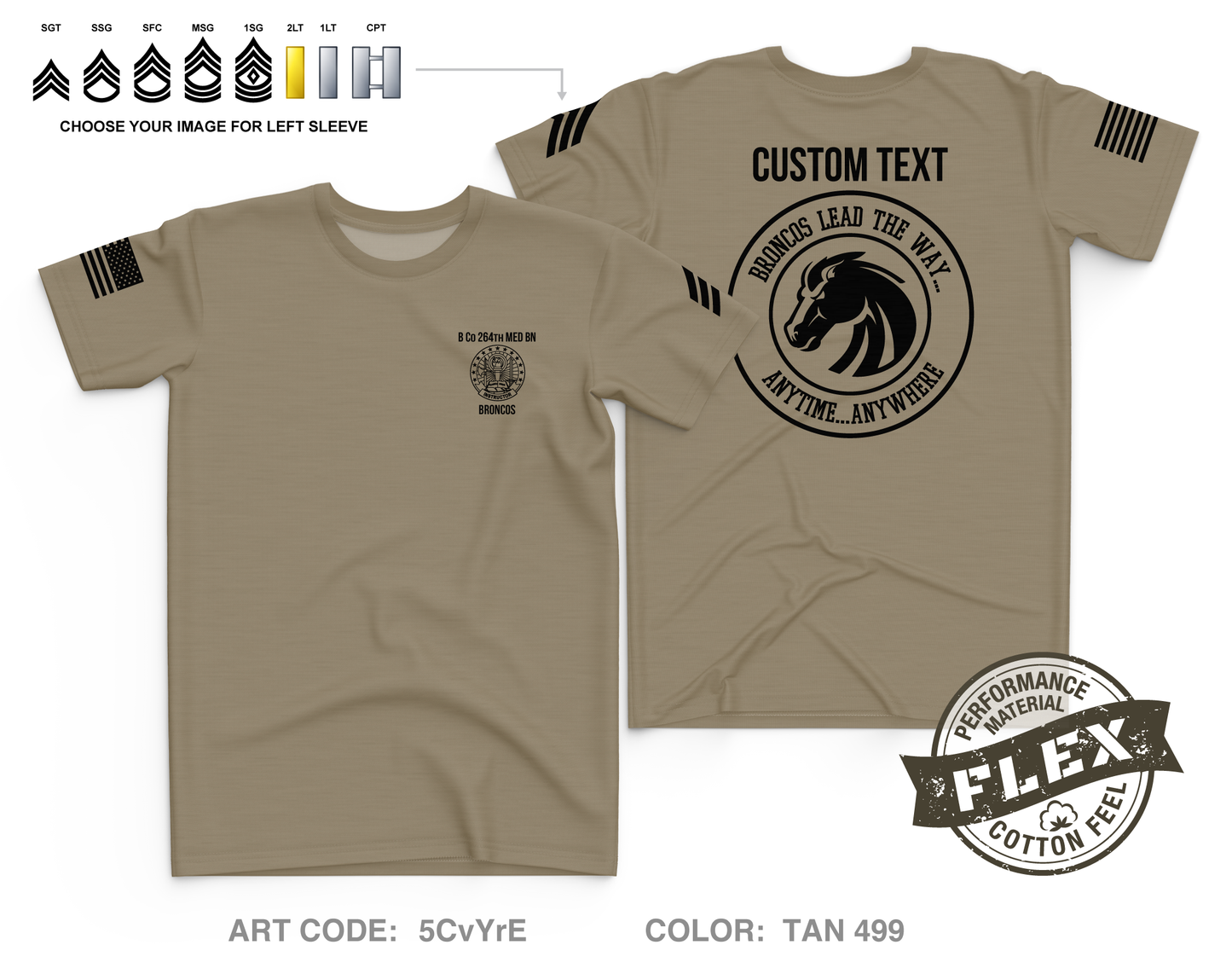 CUSTOM B Co 264th MED BN Store 1 Core Men's SS Flex Performance Tee - 5CvYrE