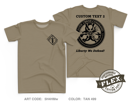 CUSTOM 20th CBRNE Command - Command Group Core Men's SS Flex Performance Tee - 5H4HMw