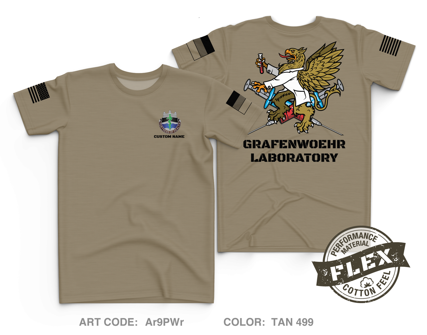 CUSTOM Grafenwoehr Laboratory Core Men's SS Flex Performance Tee - Ar9PWr