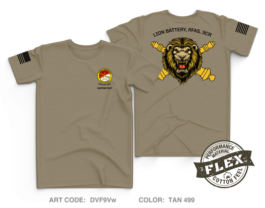 CUSTOM Lion Battery, RFAS, 3CR Core Men's SS Flex Performance Tee - DVF9Vw