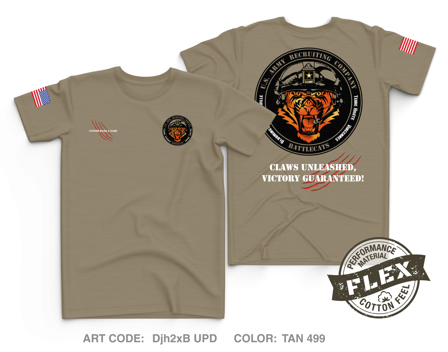 Custom Evansville Recruiting Company, BattleCats Core Men's SS Flex Performance Tee - Djh2xB_UPD