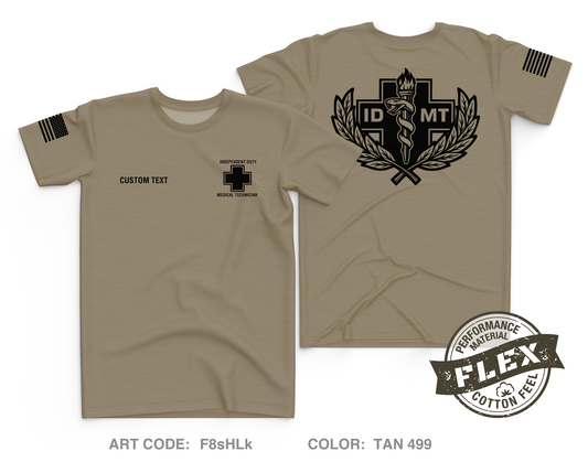 CUSTOM IDMT Core Men's SS Flex Performance Tee - F8sHLk