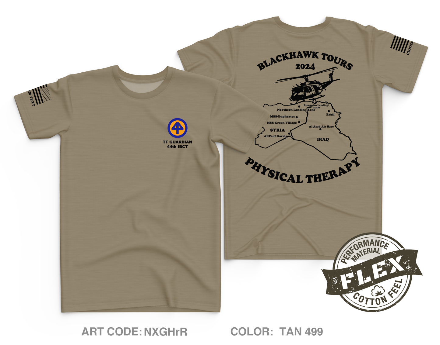 CUSTOM HHC 44Th IBCT (Medical Section) Core Men's SS Flex Performance Tee - NXGHrR