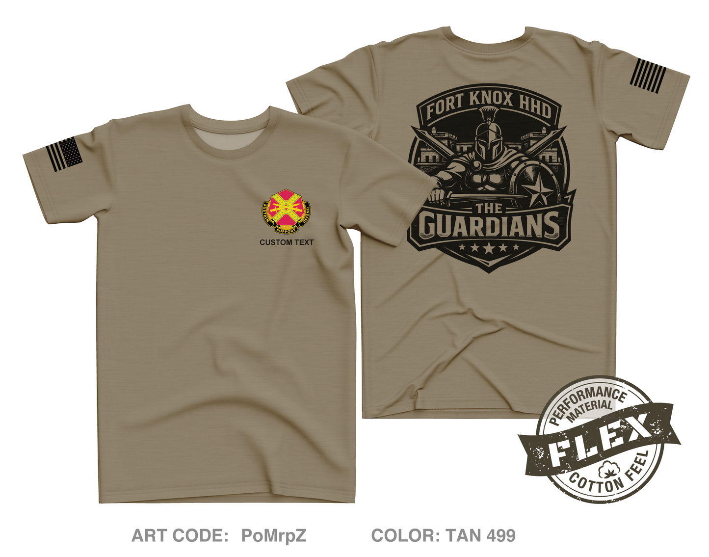 CUSTOM HHD USAG Fort Knox Core Men's SS Flex Performance Tee - PoMrpZ