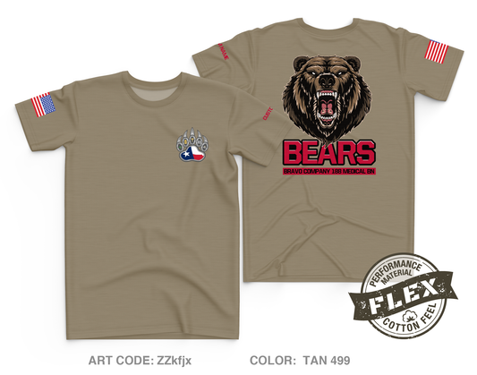 CUSTOM Bravo Company 188th MED BN Core Men's SS Flex Performance Tee - ZZkfjx