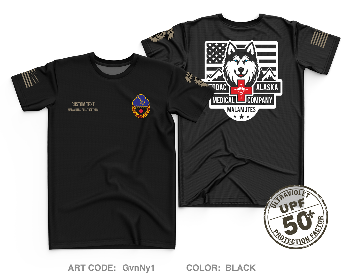 CUSTOM MEDDAC-ALASKA Core Men's UPF 50+ Performance SS Tee - GvnNy1