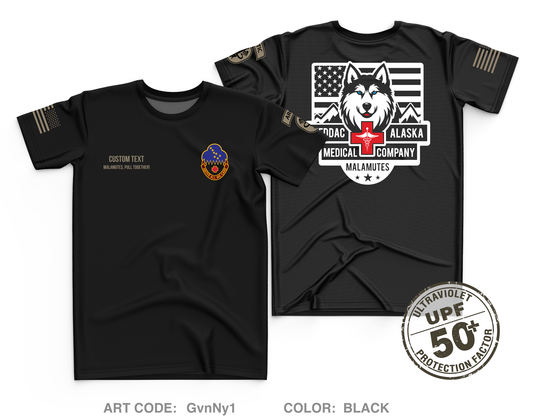 CUSTOM MEDDAC-ALASKA Core Men's UPF 50+ Performance SS Tee - GvnNy1