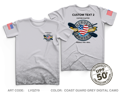 CUSTOM Heroes on the Water National Core Men's UPF 50+ Performance SS Tee - Digital Camo