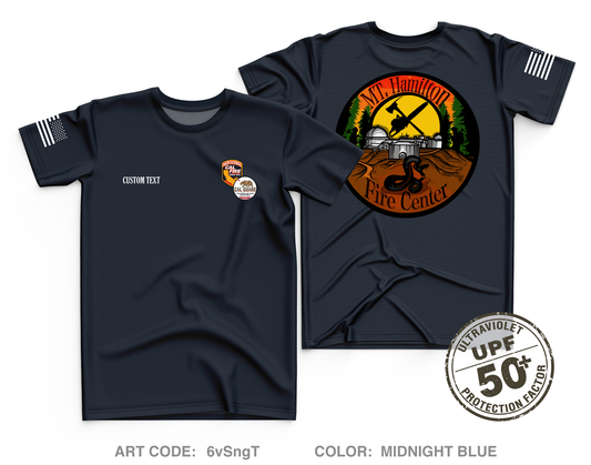CUSTOM Mount Hamilton Fire Center Core Men's UPF 50+ Performance SS Tee - 6vSngT