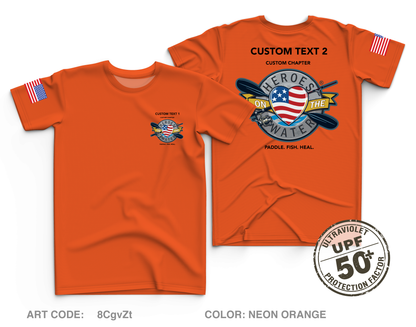 CUSTOM Heroes on the Water National Core Men's UPF 50+ Performance SS Tee - Neon