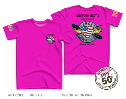 CUSTOM Heroes on the Water National Core Men's UPF 50+ Performance SS Tee - Neon