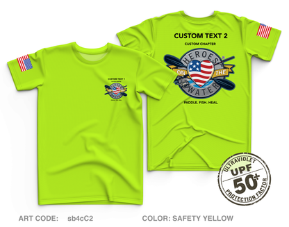 CUSTOM Heroes on the Water National Core Men's UPF 50+ Performance SS Tee - Neon