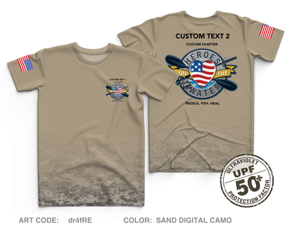 CUSTOM Heroes on the Water National Core Men's UPF 50+ Performance SS Tee - Digital Camo