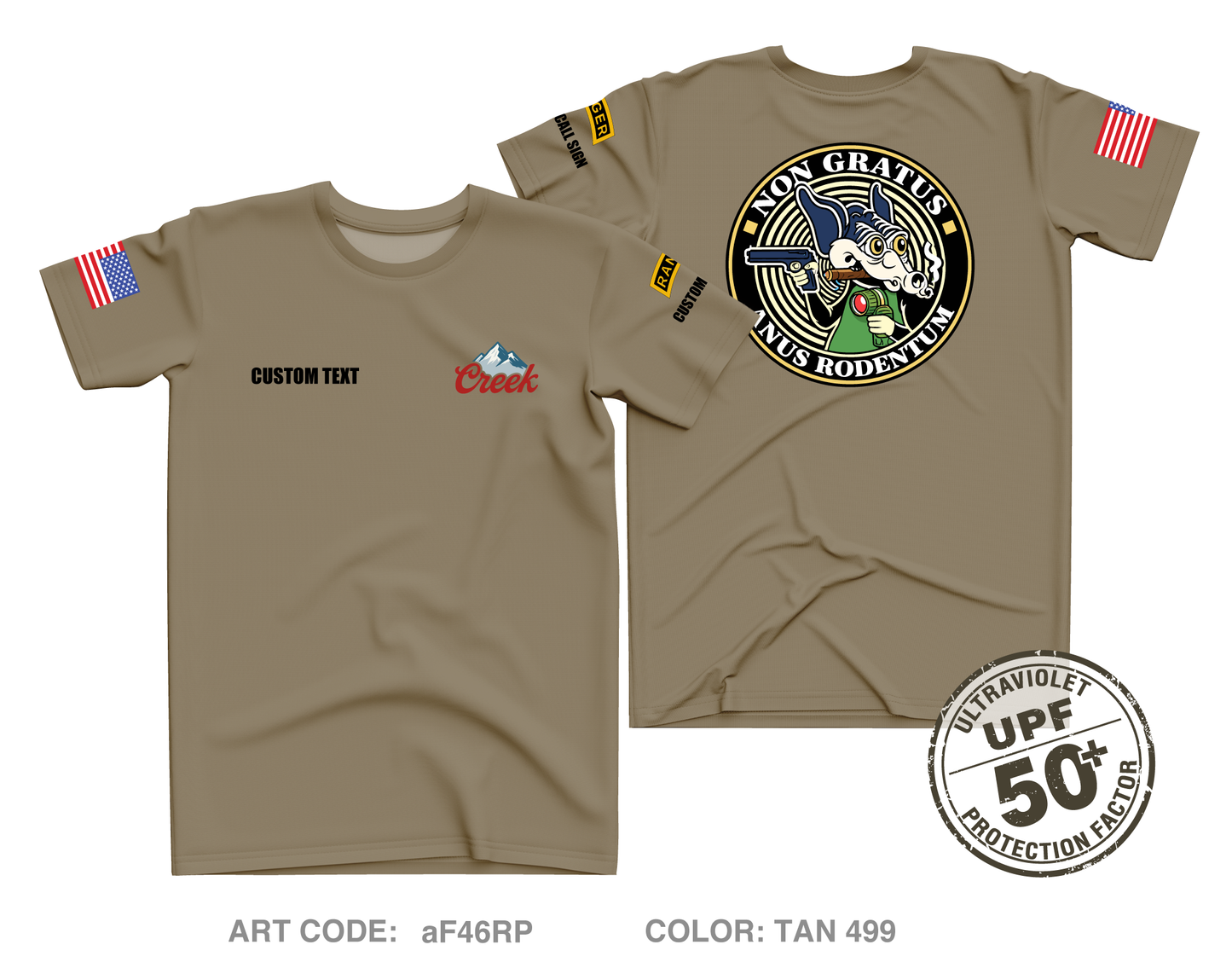 CUSTOM Creek Core Men's UPF 50+ Performance SS Tee - aF46RP