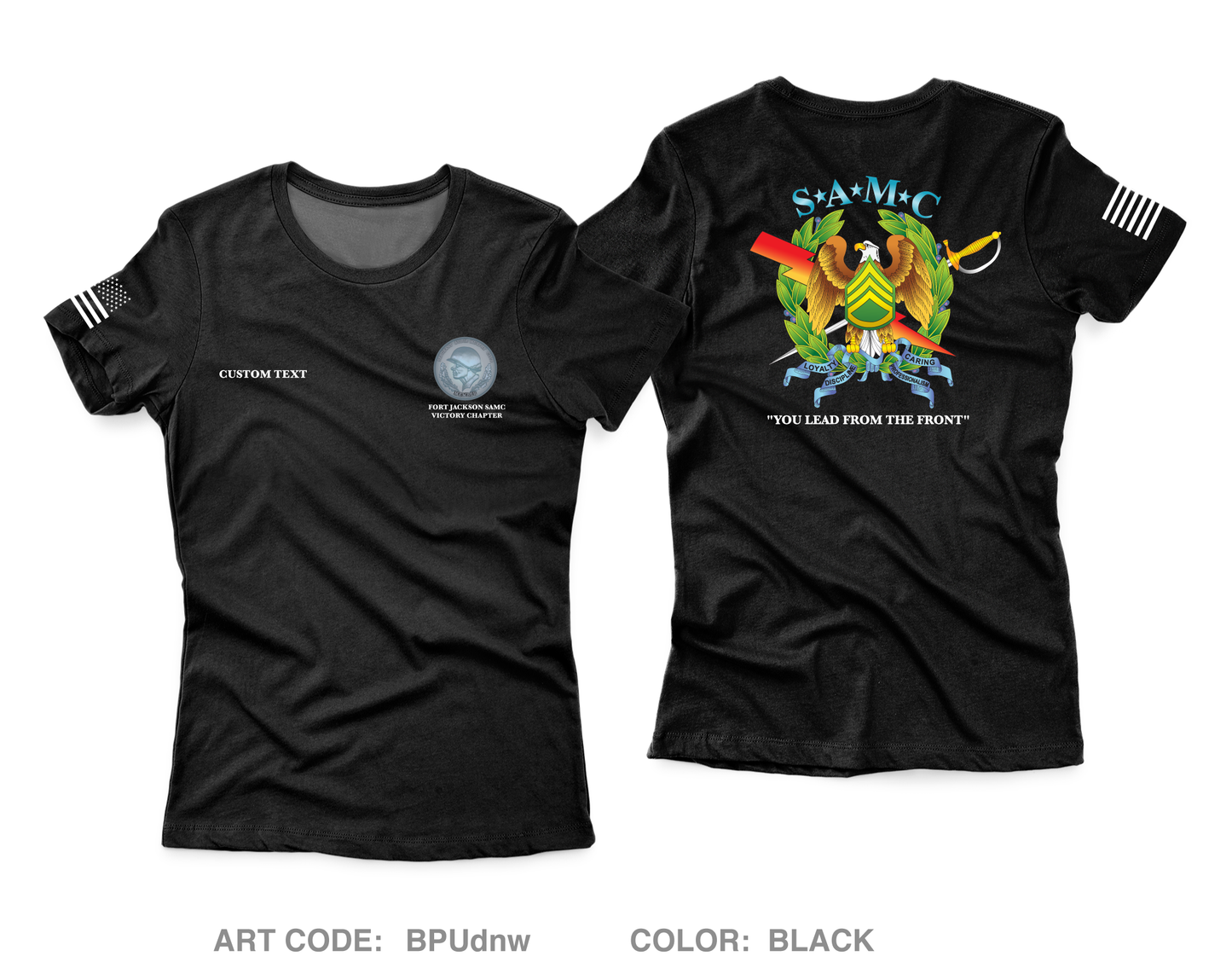 CUSTOM Ft Jackson SAMC Voctory Chapter Fundraising Collection Core Women's SS Performance Tee - BPUdnw