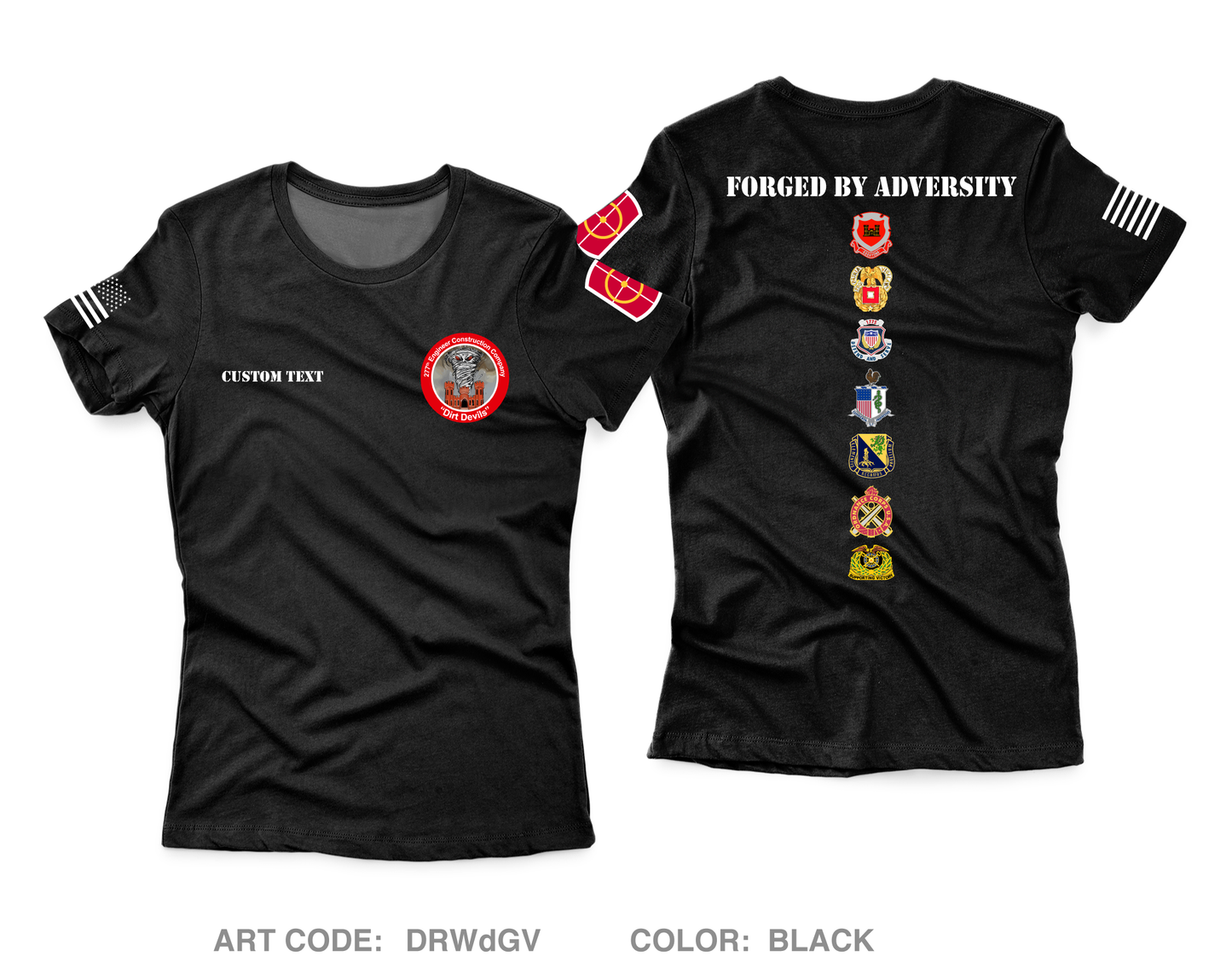 CUSTOM 277th ECC Main Fundraising Collection Core Women's SS Performance Tee - DRWdGV