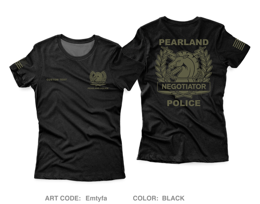 CUSTOM Pearland SWAT / Hostage Negotiation Team Core Women's SS Performance Tee - Emtyfa