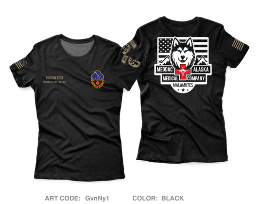 CUSTOM MEDDAC-ALASKA Core Women's SS Performance Tee - GvnNy1