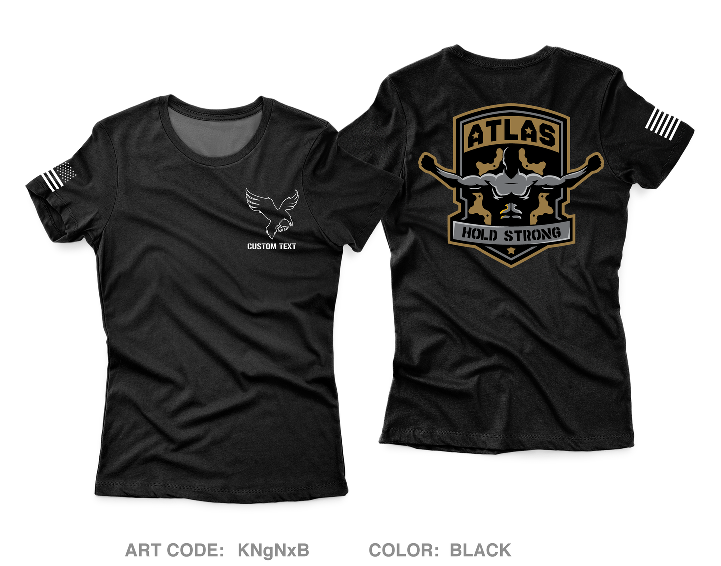 CUSTOM ATLAS CO, 4-70 AR Core Women's SS Performance Tee - KNgNxB