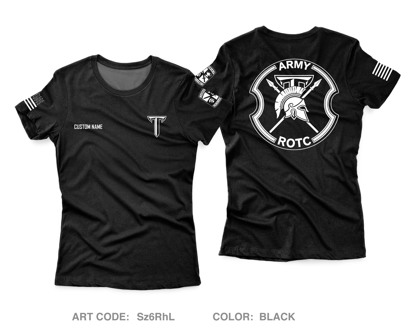 CUSTOM Troy ROTC Core Women's SS Performance Tee - Sz6RhL
