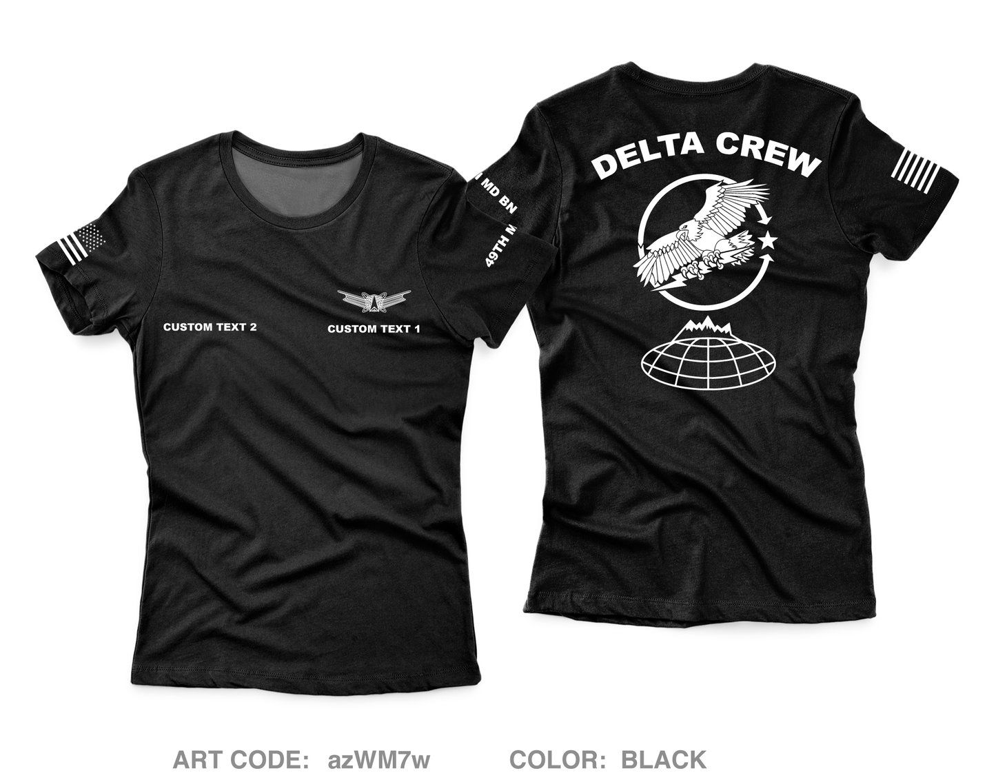 CUSTOM Delta Crew Core Women's SS Performance Tee - azWM7w