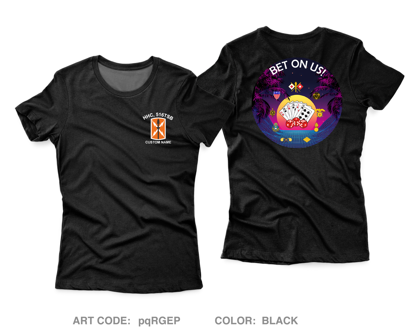CUSTOM HHC, 516th Theater Signal Brigade Core Women's SS Performance Tee - pqRGEP