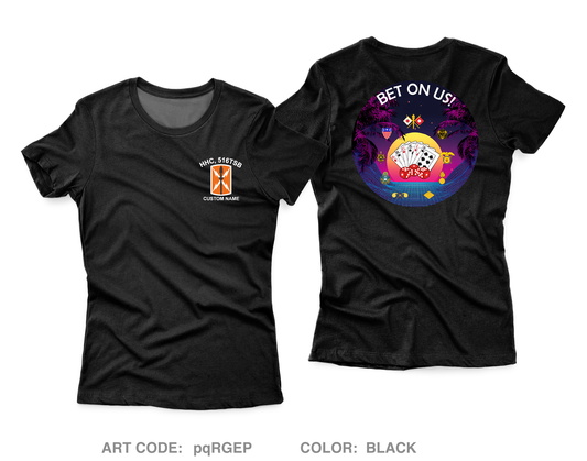 CUSTOM HHC, 516th Theater Signal Brigade Core Women's SS Performance Tee - pqRGEP