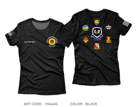 CUSTOM Kansas Army National Guard JAG Corps Core Women's SS Performance Tee - rHAskG