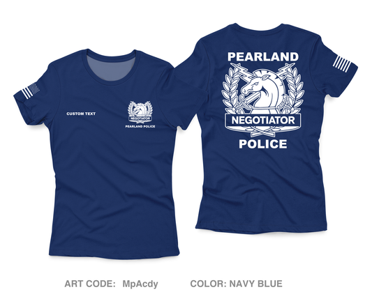 CUSTOM Pearland SWAT / Hostage Negotiation Team Core Women's SS Performance Tee - MpAcdy