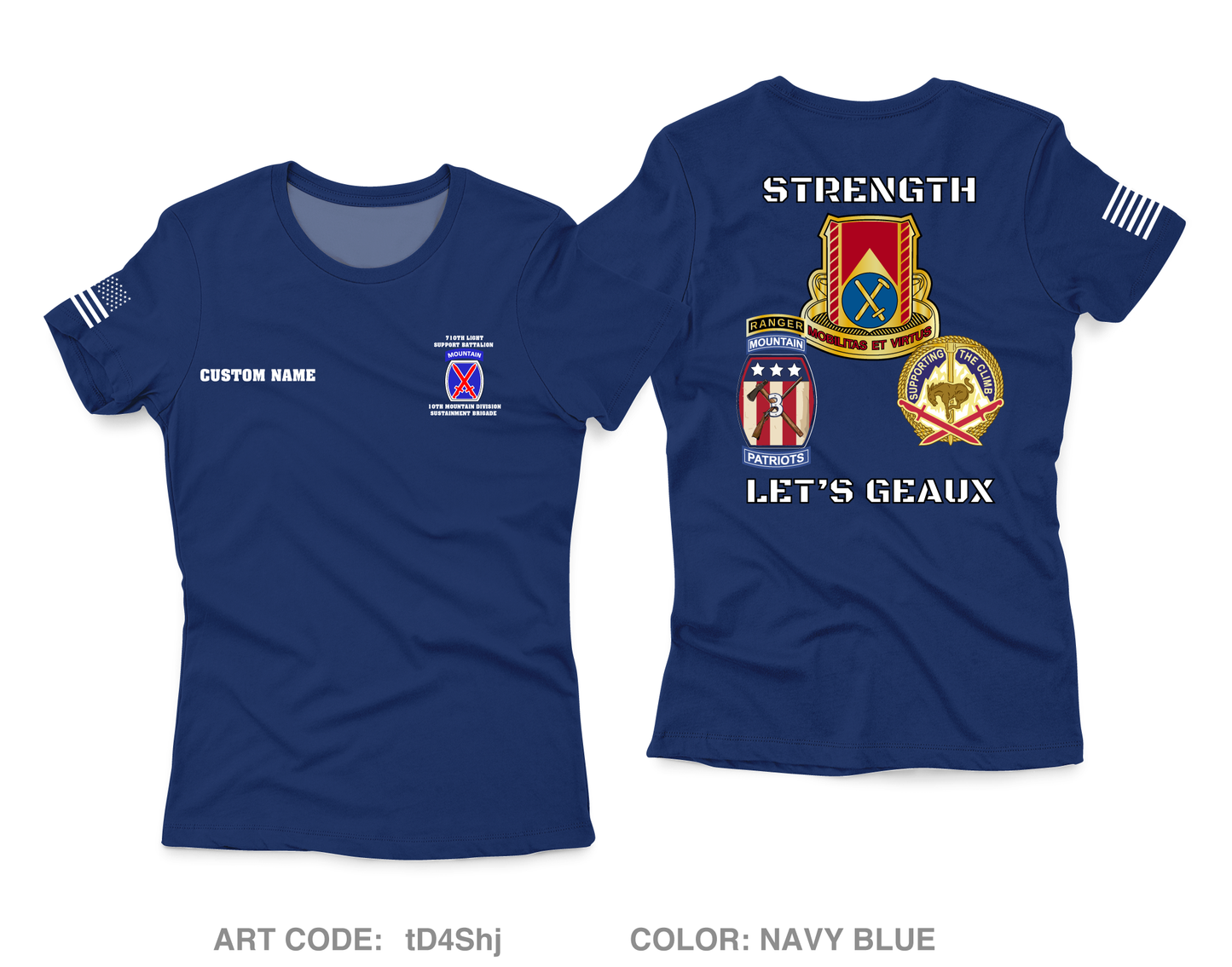 CUSTOM 710 Light Support Battalion Core Women's SS Performance Tee - tD4Shj