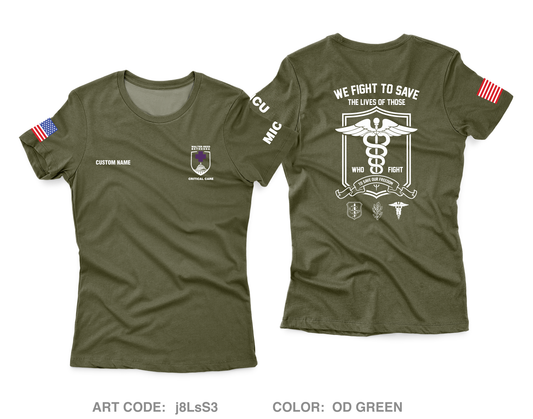 CUSTOM WRNMMC Medical ICU Core Women's SS Performance Tee - j8LsS3