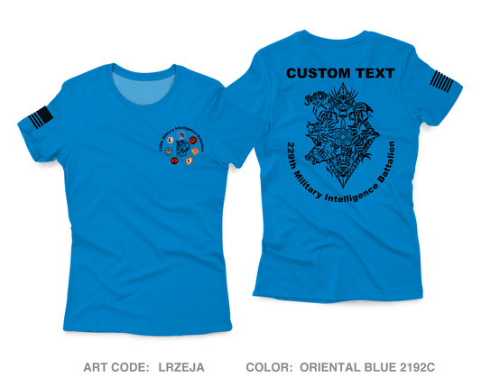 CUSTOM 229th Military Intelligence Battalion Core Women's SS Performance Tee - LRZEJA