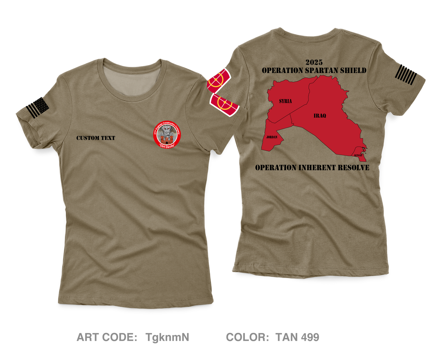 CUSTOM 277th ECC Main Fundraising Collection Core Women's SS Performance Tee - TgknmN