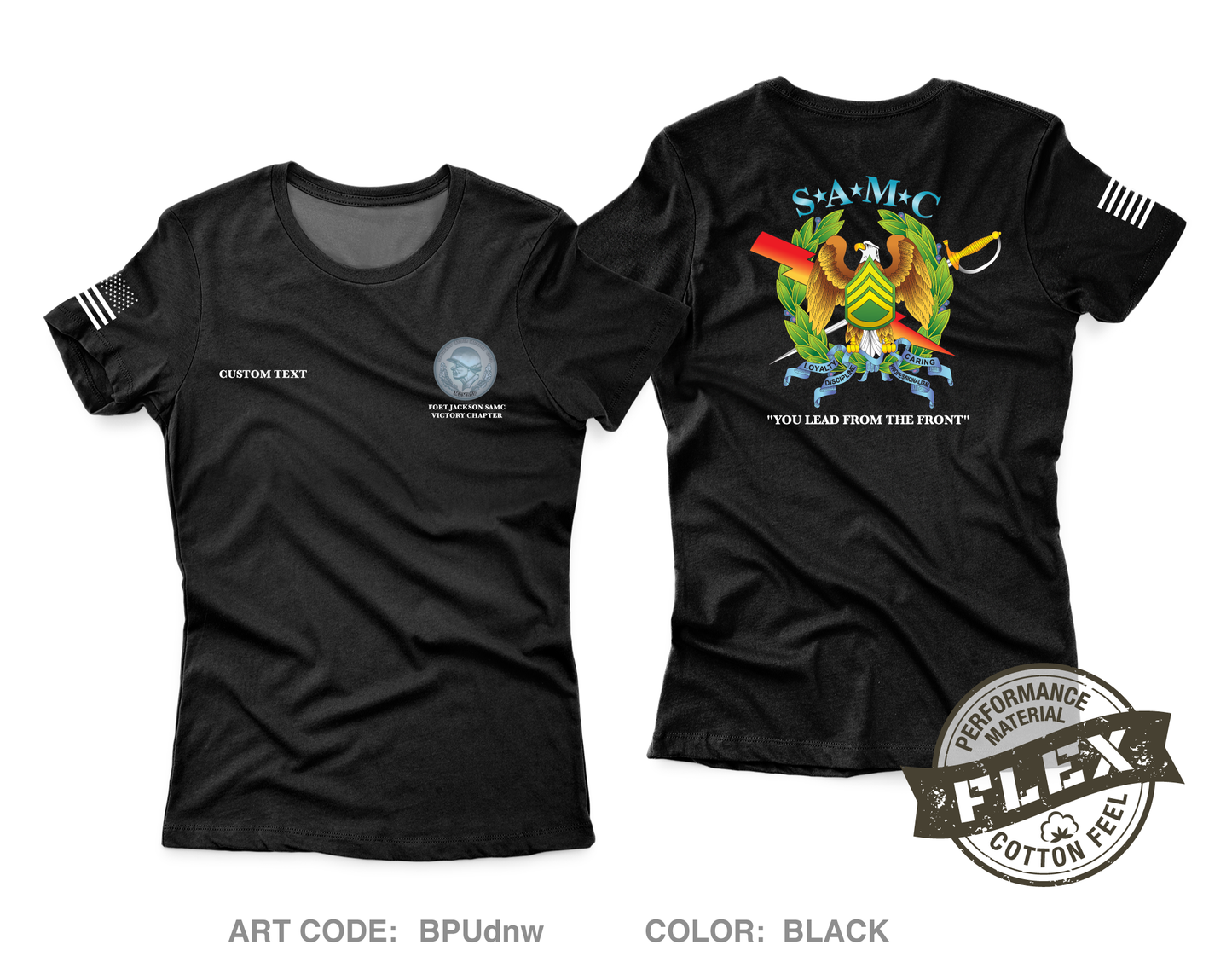 CUSTOM Ft Jackson SAMC Voctory Chapter Fundraising Collection Core Women's SS Flex Performance Tee - BPUdnw