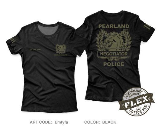 CUSTOM Pearland SWAT / Hostage Negotiation Team Core Women's SS Flex Performance Tee - Emtyfa