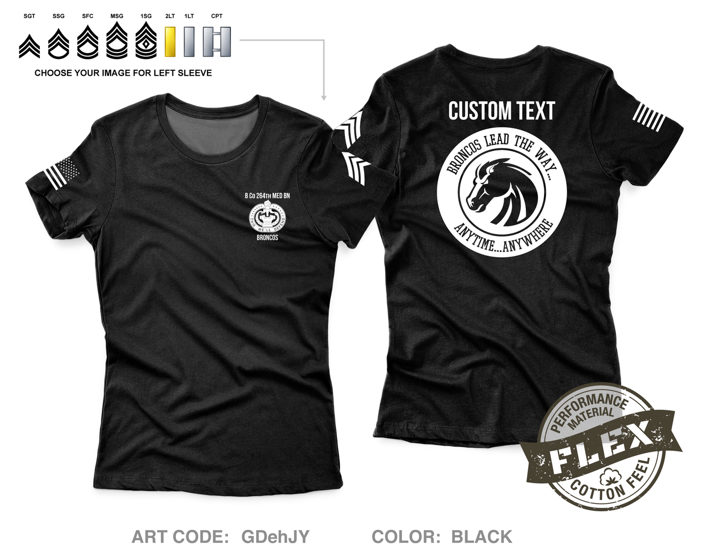 CUSTOM B Co 264th MED BN Store 1 Core Women's SS Flex Performance Tee - GDehJY