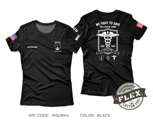CUSTOM WRNMMC Medical ICU Core Women's SS Flex Performance Tee - WGzWKe