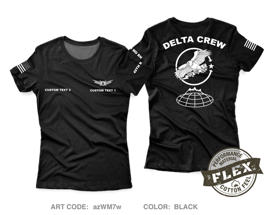 CUSTOM Delta Crew Core Women's SS Flex Performance Tee - azWM7w