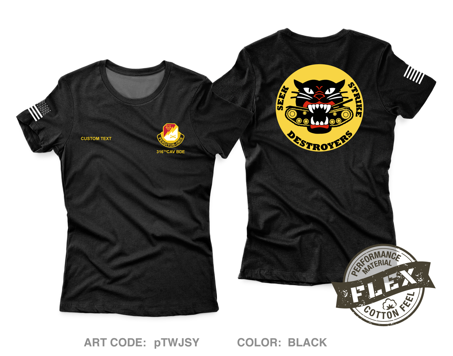 CUSTOM HHT BDE, 316 CAV BDE Core Women's SS Flex Performance Tee - pTWJSY