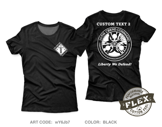 CUSTOM 20th CBRNE Command - Command Group Core Women's SS Flex Performance Tee - wY6Jb7