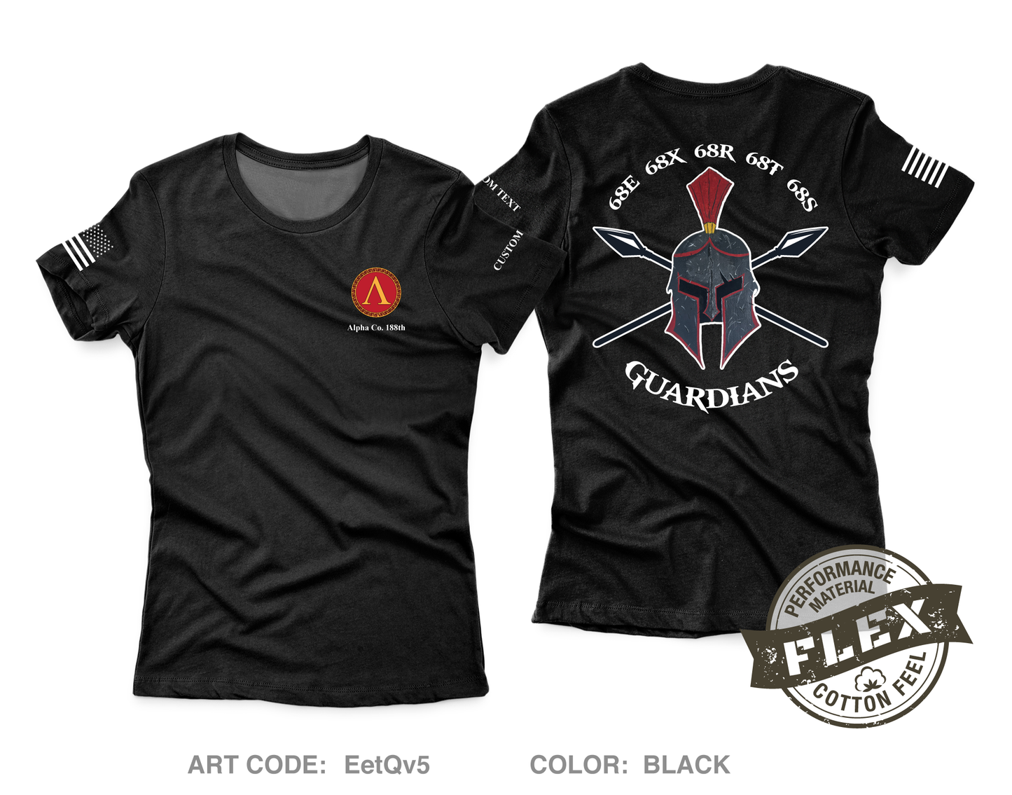 Custom A Co 188th Med BN Core Women's SS Flex Performance Tee - EetQv5