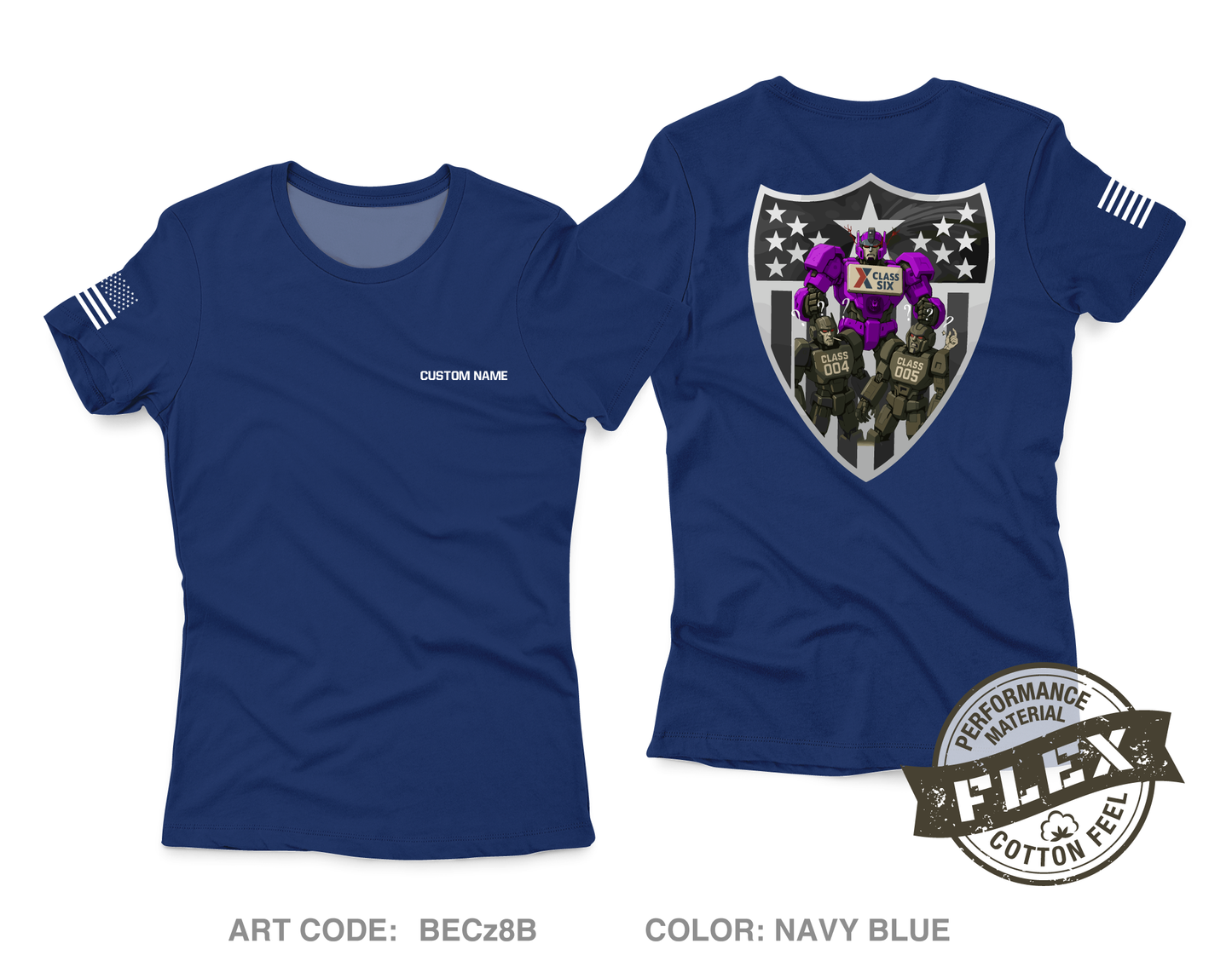 CUSTOM Class Six Core Women's SS Flex Performance Tee - BECz8B