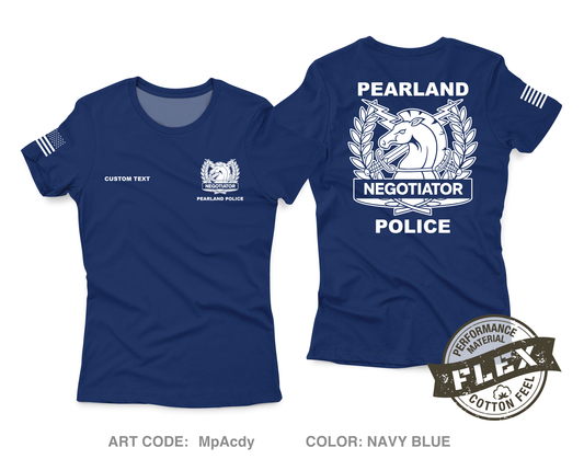 CUSTOM Pearland SWAT / Hostage Negotiation Team Core Women's SS Flex Performance Tee - MpAcdy