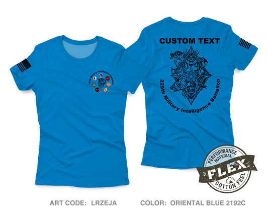 CUSTOM 229th Military Intelligence Battalion Core Women's SS Flex Performance Tee - LRZEJA