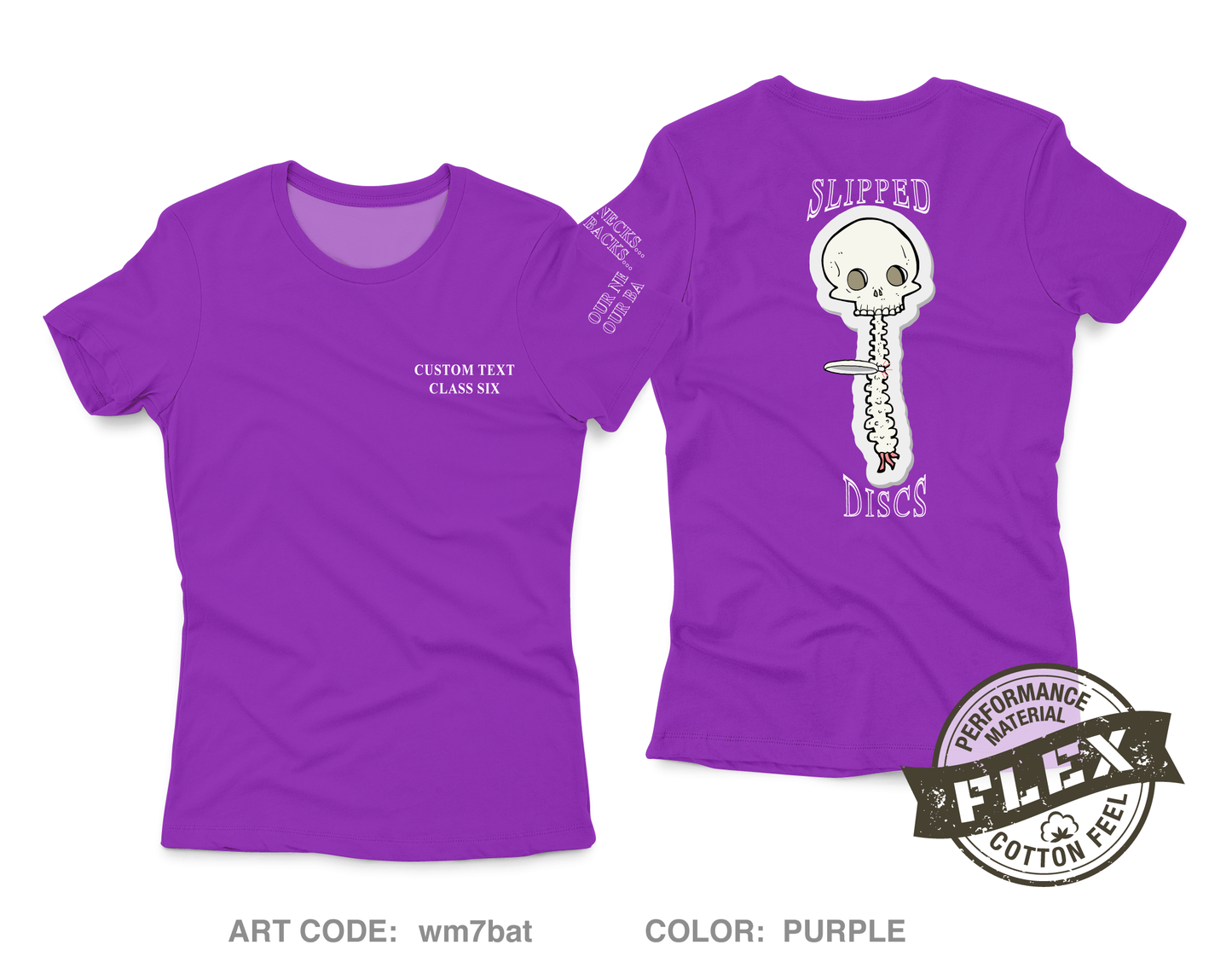 CUSTOM Slipped Discs Core Women's SS Flex Performance Tee - wm7bat