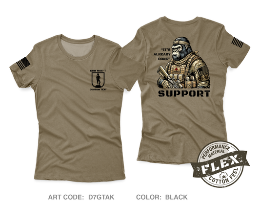 CUSTOM 2 BN 254th RTI NJ ARNG Core Women's SS Flex Performance Tee - D7GTAK