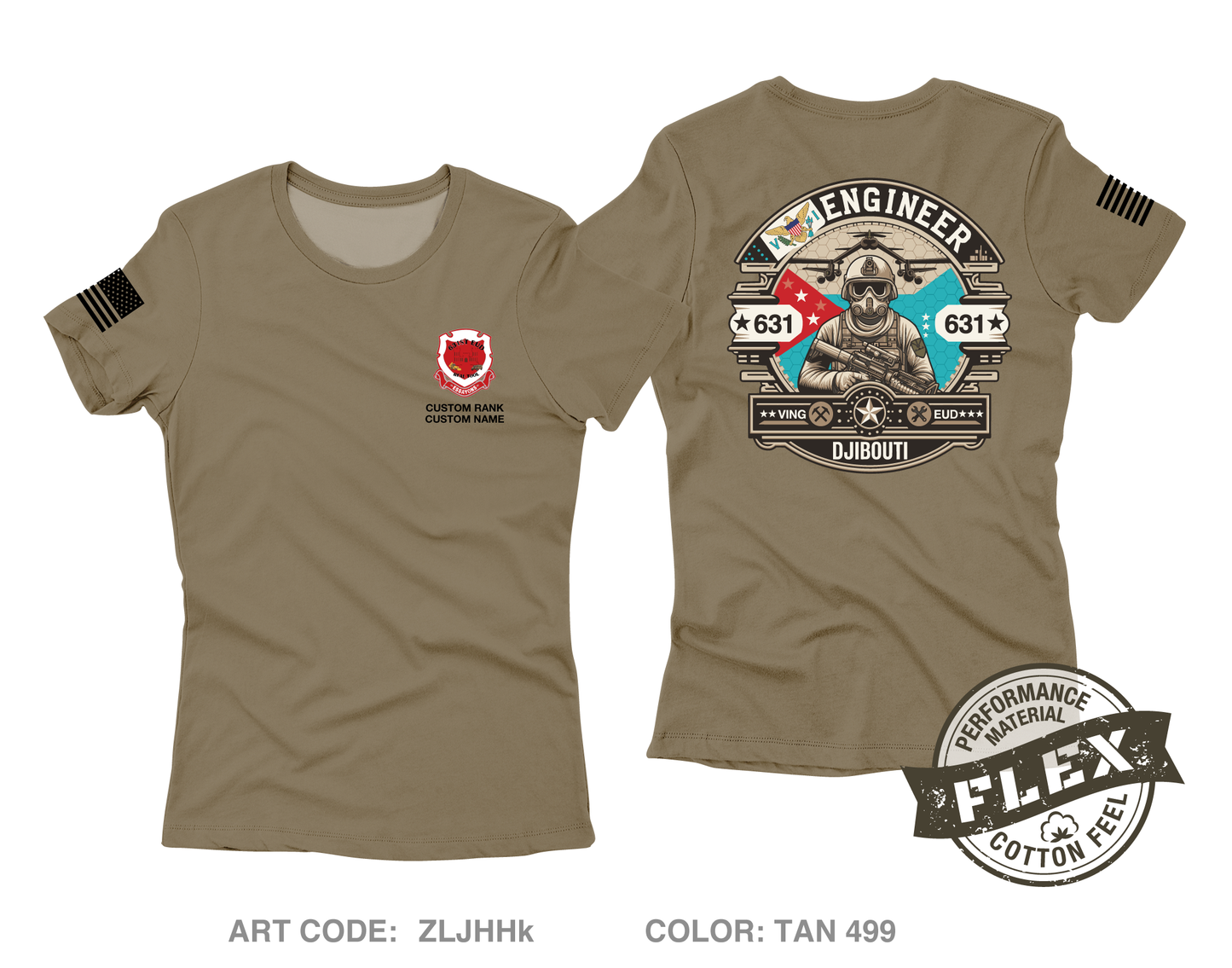 CUSTOM 631st EUD Core Women's SS Flex Performance Tee - ZLJHHk