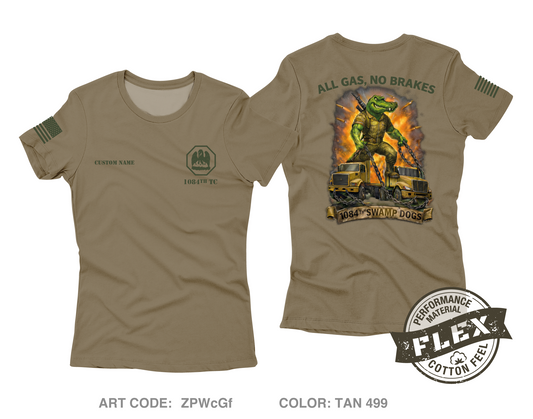 CUSTOM 1084th Transportation Company Core Women's SS Flex Performance Tee - ZPWcGf